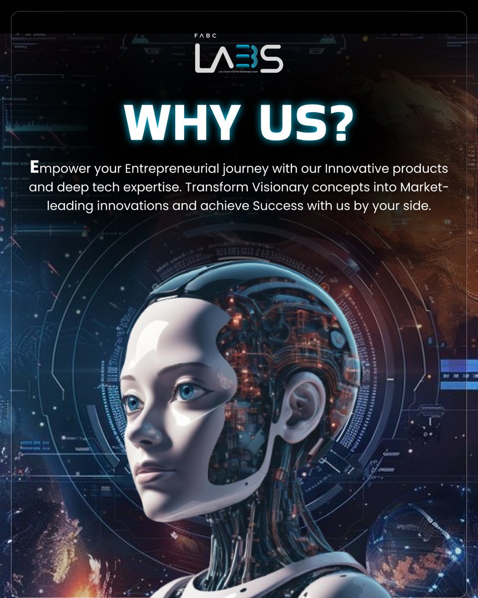 🔥why us?
Transform bold ideas into industry-leading products with FABC Labs. 🚀 Let’s turn your vision into powerful reality! 🌐🔧
..
Enquiries?
contact us: support@fabclabs.com
..
#Innovationhub #Entrepreneur #Products #ideas #Startups