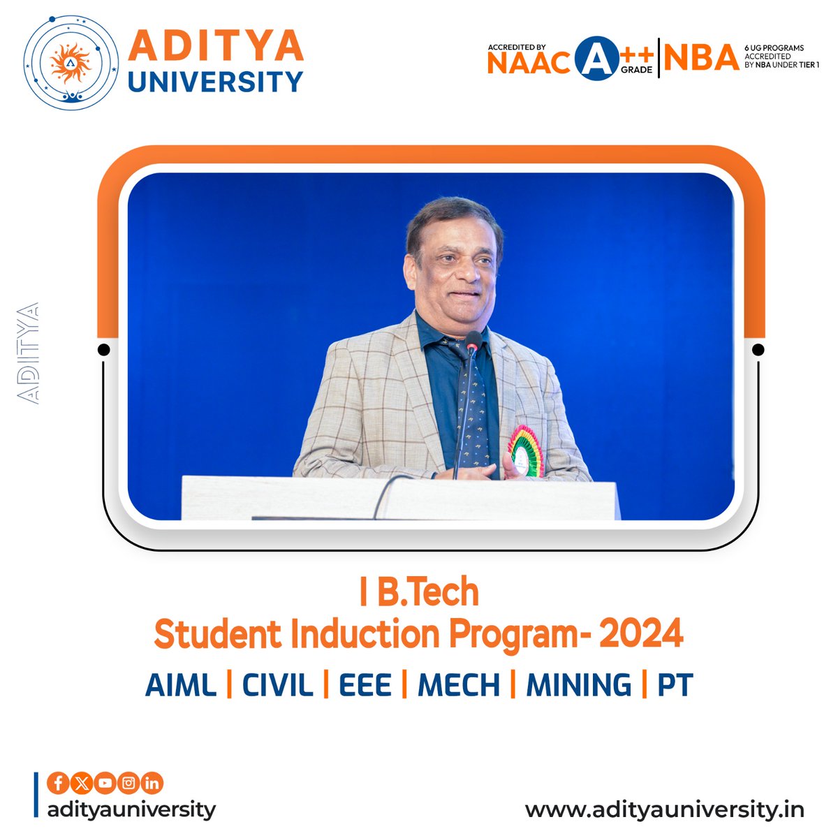 adityauniv's tweet photo. Induction Program 2024: Welcoming Our Future Innovators!

Aditya University proudly welcomed its new batch of https://t.co/NtImzDVDyM students from AIML, CIVIL, EEE, ME, PT, and MINING departments through a comprehensive Induction Program.
#AdityaUniversity #InductionProgram2024 https://t.co/NFLMiib2kh