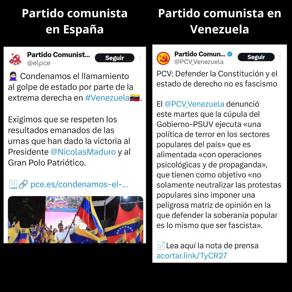 Unos están tomándose un tinto de verano y comiendo gambas en una terraza, y los otros están viviendo el "sueño revolucionario" de los primeros. 
Y así todo...