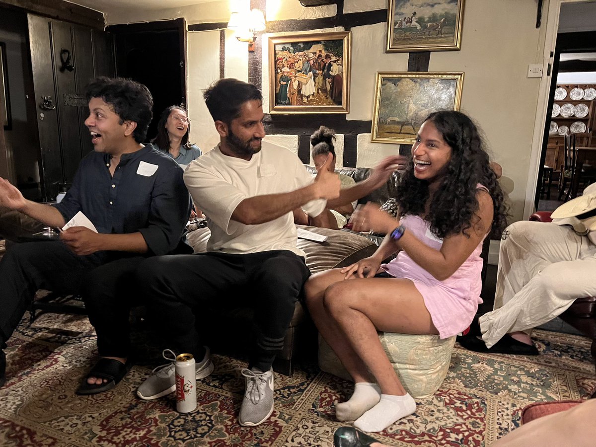 comediasians's tweet photo. 🔥 Throwback to our hawt retreat in Mendham! We learnt a bunch of wacky things to try out on stage. 

🙋🏾 See you Saturday for Comediasians &amp; Friends at @hooplaimpro! Celebrating @SAHM_UK.

🎟️ Ticket link in bio

#StandUp #Improv #FreeToBeMe #SouthAsianHeritageMonth #SAHM24 https://t.co/fRjs4FO73g