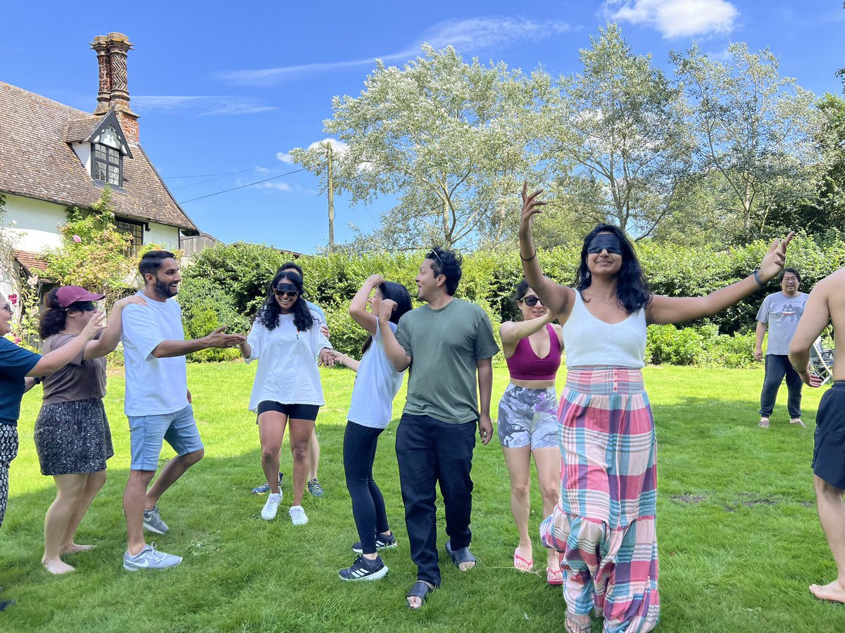 comediasians's tweet photo. 🔥 Throwback to our hawt retreat in Mendham! We learnt a bunch of wacky things to try out on stage. 

🙋🏾 See you Saturday for Comediasians &amp; Friends at @hooplaimpro! Celebrating @SAHM_UK.

🎟️ Ticket link in bio

#StandUp #Improv #FreeToBeMe #SouthAsianHeritageMonth #SAHM24 https://t.co/fRjs4FO73g