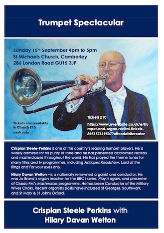 The Golden Oldies strut their stuff again!  Do join us if you are within distance of Camberley; these duo recitals are always great fun and there will be tea afterwards.  Ticket details are on the poster.
