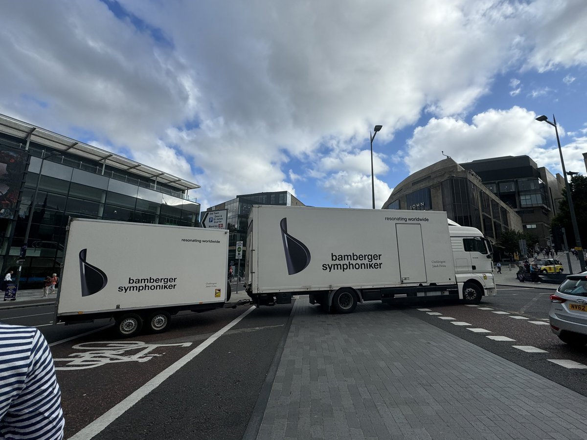 Was it due to late arrival of the instruments <a href="/edintfest/">Edinburgh International Festival</a>? 
Bamberger Symphoniker lorry spotted making its way in the direction of Usher Hall 7th August 5:20pm #noFoM