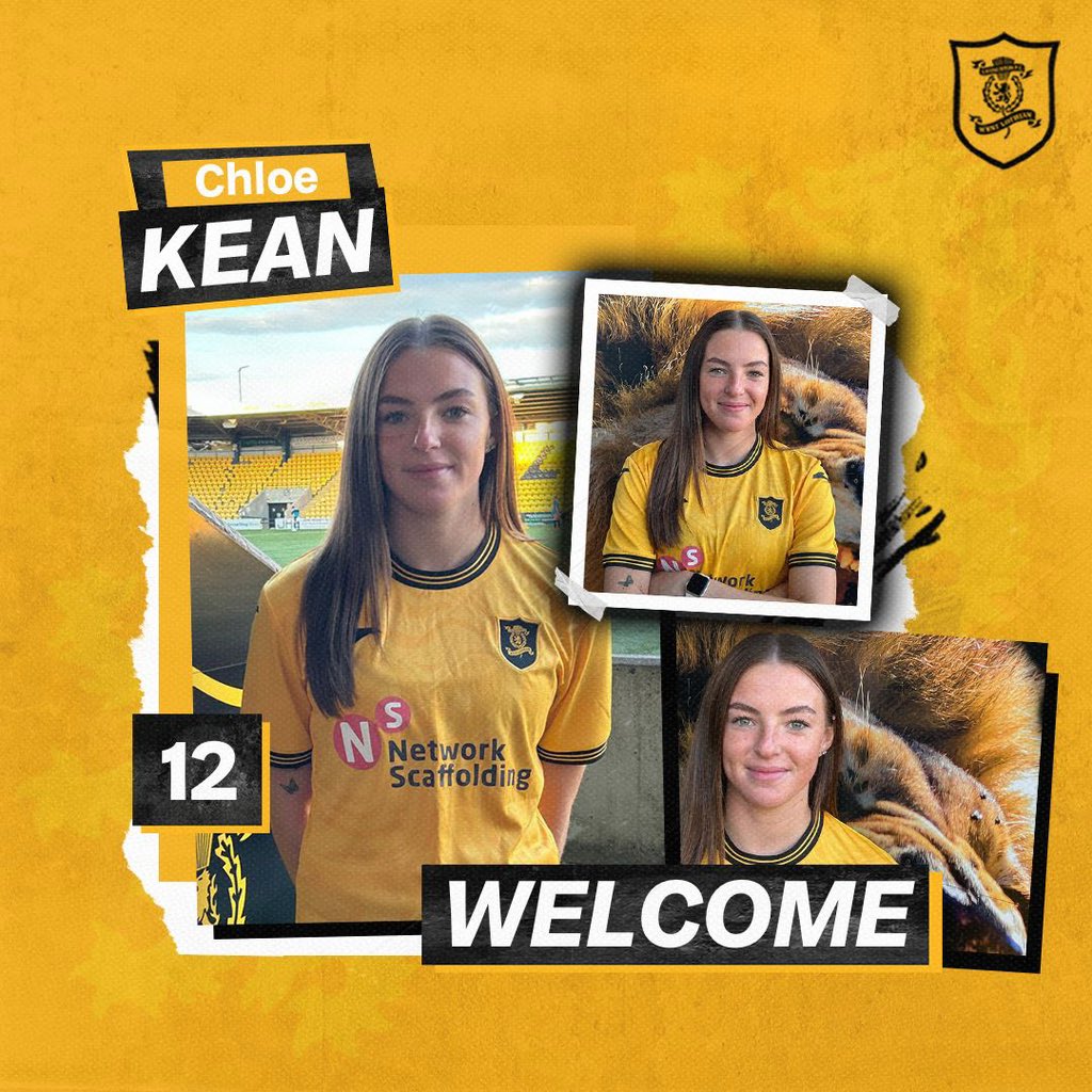 livingstonwfc's tweet photo. 🤝 Kean joins Livi.

We are delighted to welcome Chloe Kean to Livingston, Chloe joins up after the expiry of her contract with Spartans TDE.

Chloe will wear the #12 shirt. 

Welcome to Livi, Chloe 🦁 https://t.co/qdxQfF2JBi
