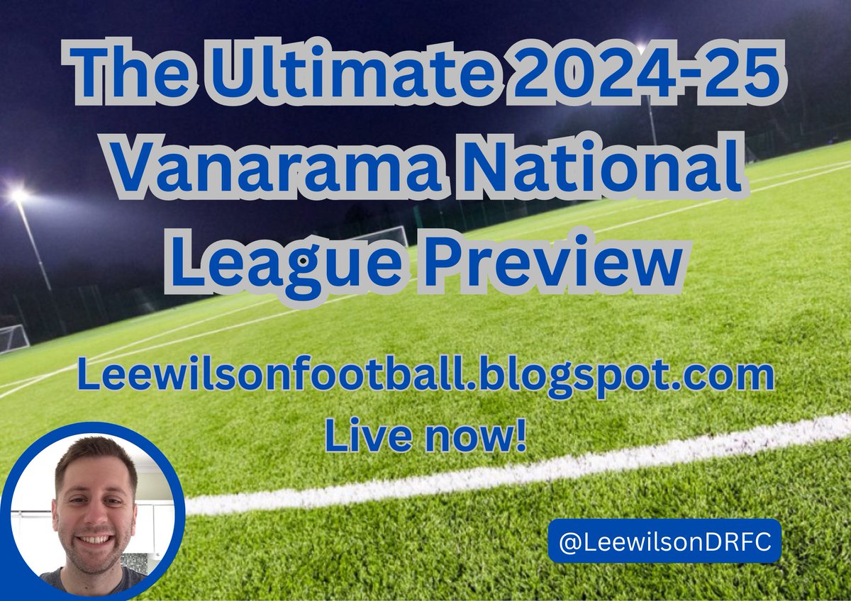 A comprehensive Vanarama National League 2024-25 Preview at over 26,000 words. A ton of research so I hope I've done it justice. Please spread the word with a repost, quote post or share on your club forums. Let's shine a light on Non-League football.
leewilsonfootball.blogspot.com/2024/08/the-va…