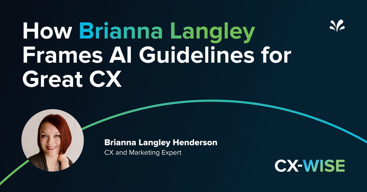 MissMeerkat84's tweet photo. The importance of AI in customer experience is increasing. Brianna Langley Henderson will discuss practical ways to implement AI policies on the next episode of @Sprinklr's #CXWISE ➡️ https://t.co/Zr7bHxjboH https://t.co/3WmesWxQbv