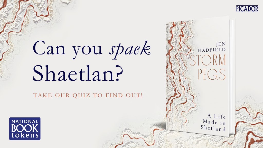 National Book Tokens (@book_tokens) on Twitter photo Take <a href="/hadfield_jen/">Jen Hadfield</a>'s quiz all about the Shetland dialect and you could win a signed copy of Storm Pegs and a hamper full of handmade items from Shetland creatives and artisans.
How many can you guess correctly?
➡️ nationalbooktokens.com/quizzes/can-yo… Take <a href="/hadfield_jen/">Jen Hadfield</a>'s quiz all about the Shetland dialect and you could win a signed copy of Storm Pegs and a hamper full of handmade items from Shetland creatives and artisans.
How many can you guess correctly?
➡️ nationalbooktokens.com/quizzes/can-yo…