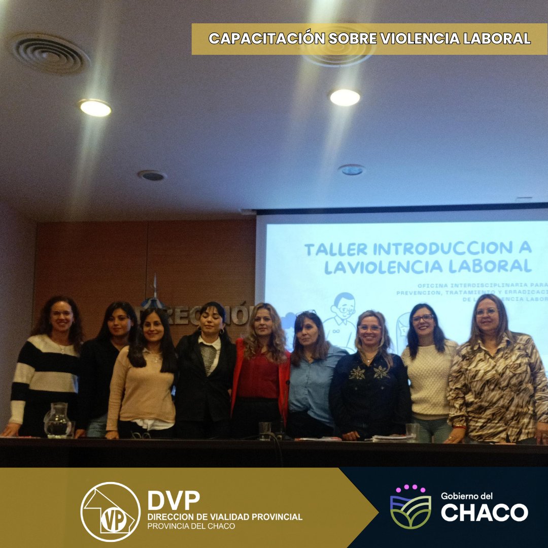 ChacoDvp's tweet photo. ✋🏻El miércoles, se realizó una capacitación sobre violencia laboral en el Auditorio de la Dirección de Vialidad Provincial. La jornada fue dictada por agentes de la oficina de Violencia Laboral y contó con la presencia del Subsecretario de Derechos Humanos, @VHugoMaldonado https://t.co/WoiRJQvxzW