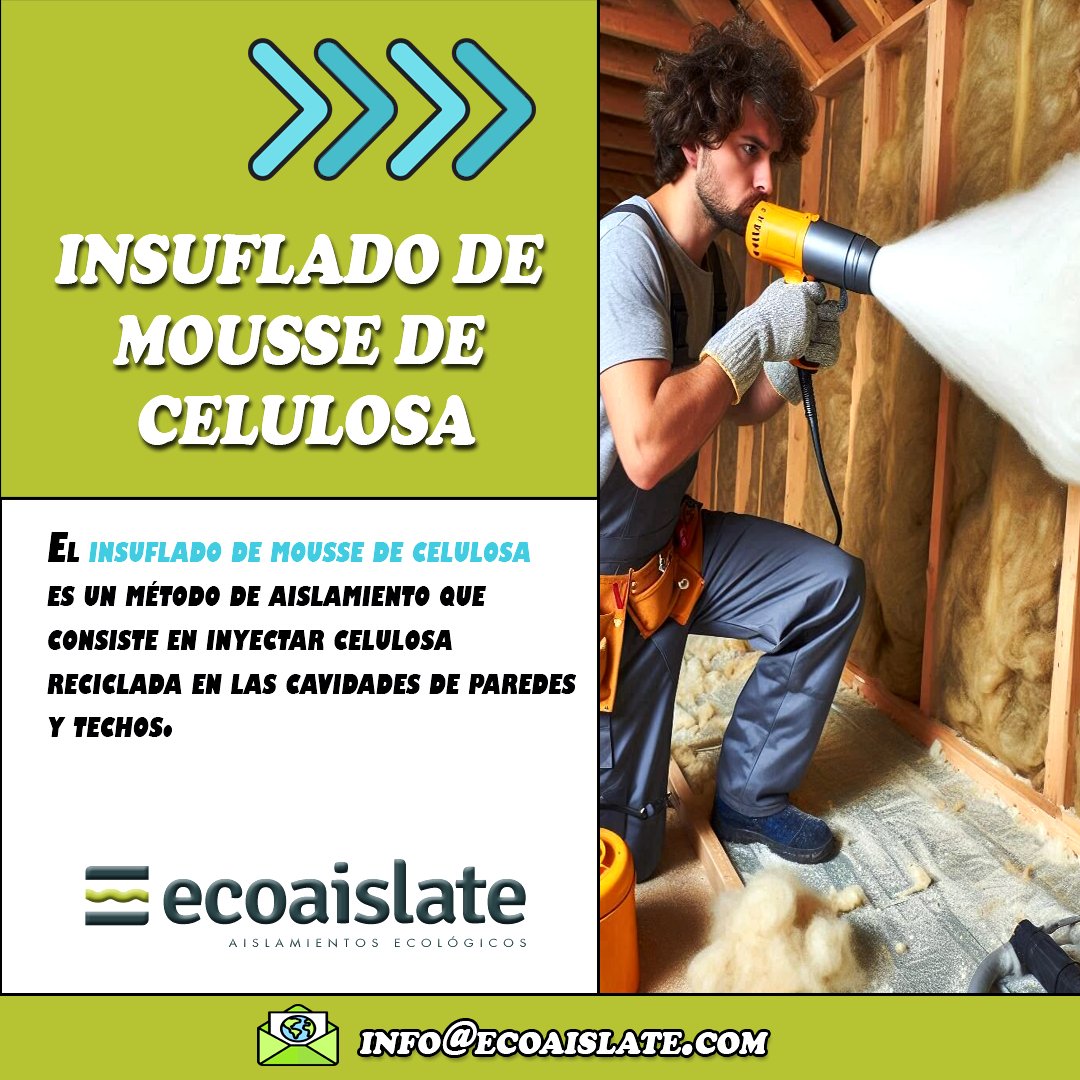 Ecoaislate's tweet photo. 🌿 Aplicando mousse de celulosa reciclada para mejorar la eficiencia energética de tu hogar. ¡Un paso más hacia un futuro sostenible!🌍
#EficienciaEnergética #Sostenibilidad #EcoFriendly https://t.co/BywPbI5piI