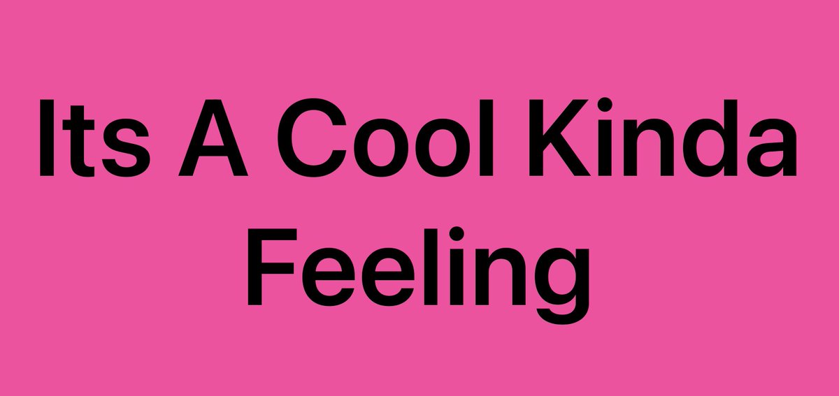 Its A Cool Kinda Feeling tweet media