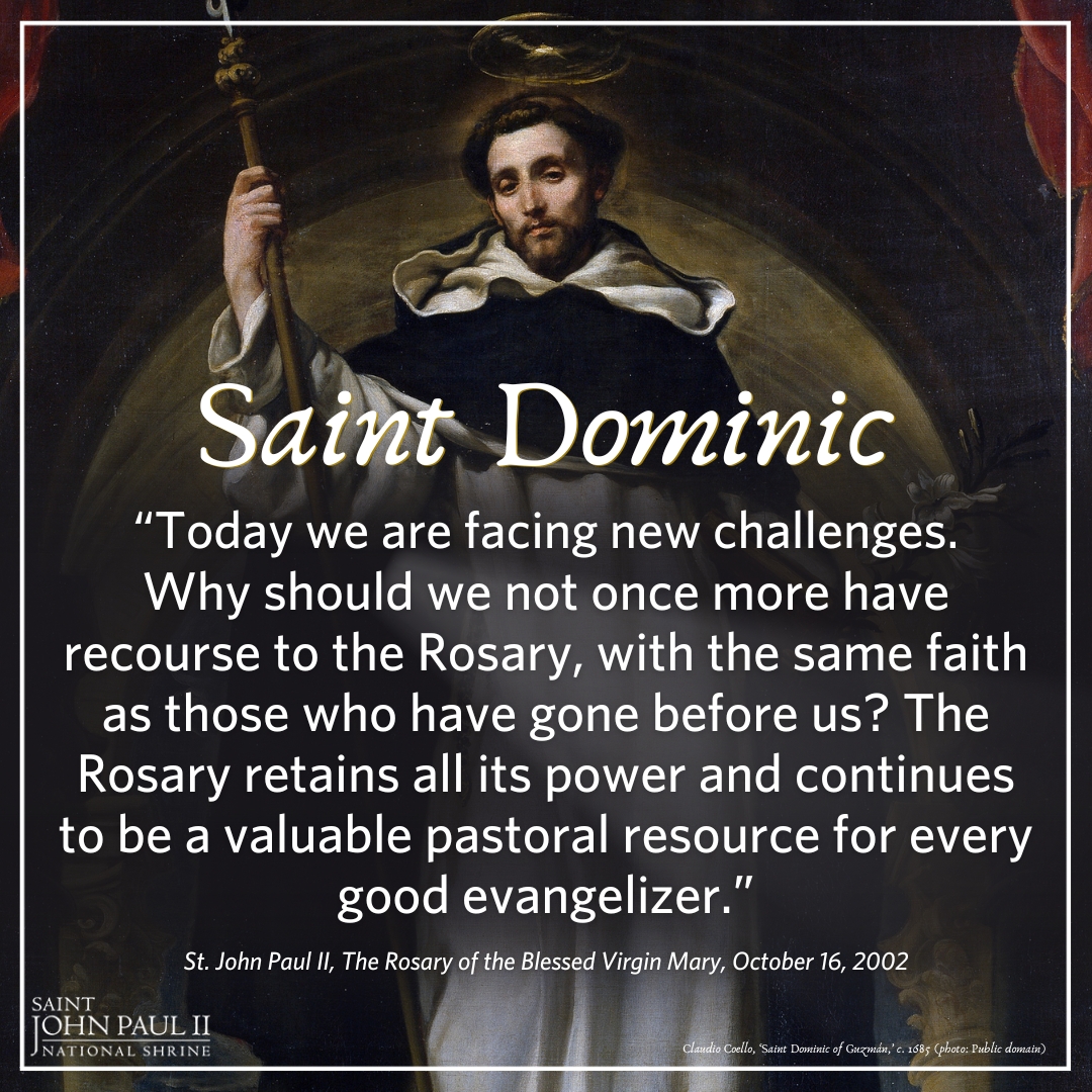 Happy Feast of St. Dominic, the founder of the Dominican order! How many  graces have come into the world through this blessed Community! We  especially give thanks to the Dominicans for the, image size:1080x1080
