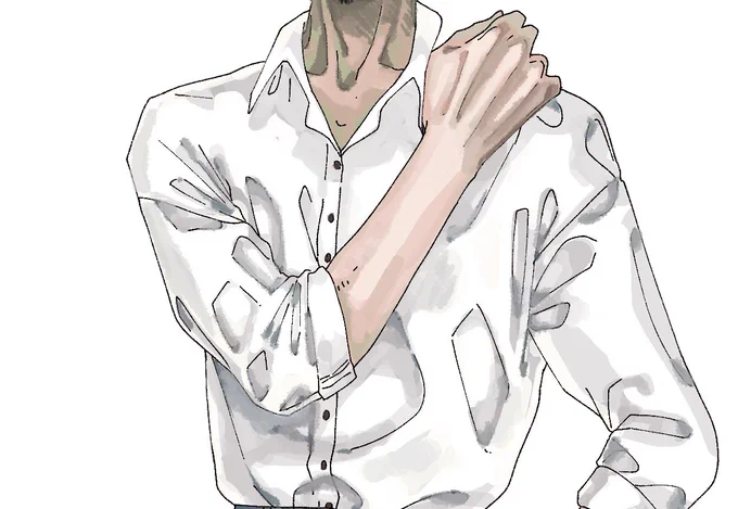 服のシワの話ですか!?!!方向性すごい見定めながら描いてるけどいつも頑張っています!!!!!!! 