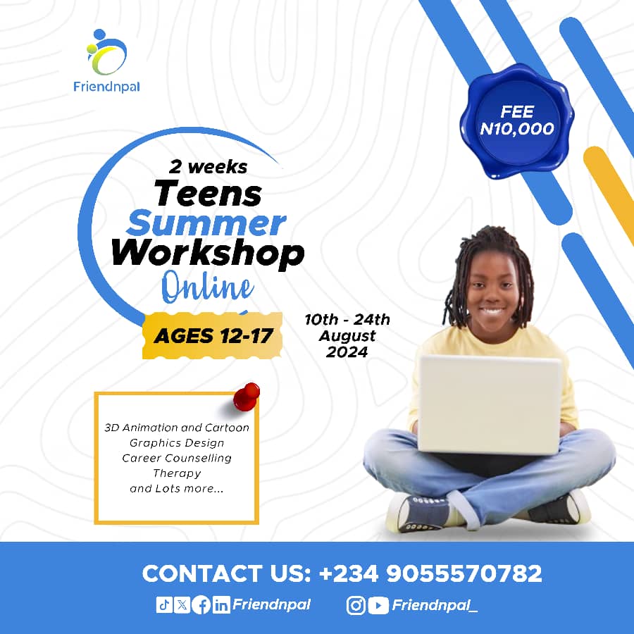 laurentdarl's tweet photo. Hey friends!
I found an amazing opportunity for teens organized by @friendnpal!
A 2-week Mental Health Bootcamp featuring:
- Expert guidance & support
- Graphics Design & 3D Animation skills
And... FREE therapy sessions for parents!
Let's help our teens shine!
#BoothCamp
#MentalHealth