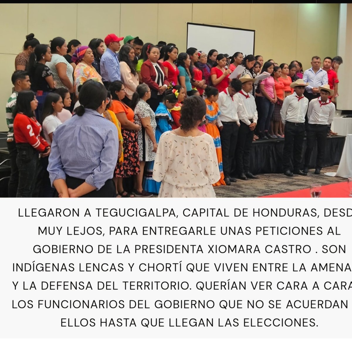Honduras: Jóvenes y mujeres indígenas lencas y chortí que vinieron de lejos no fueron escuchados por el gobierno de la Presidenta Xiomara Castro. pasosdeanimalgrande.com/pag/index.php/…