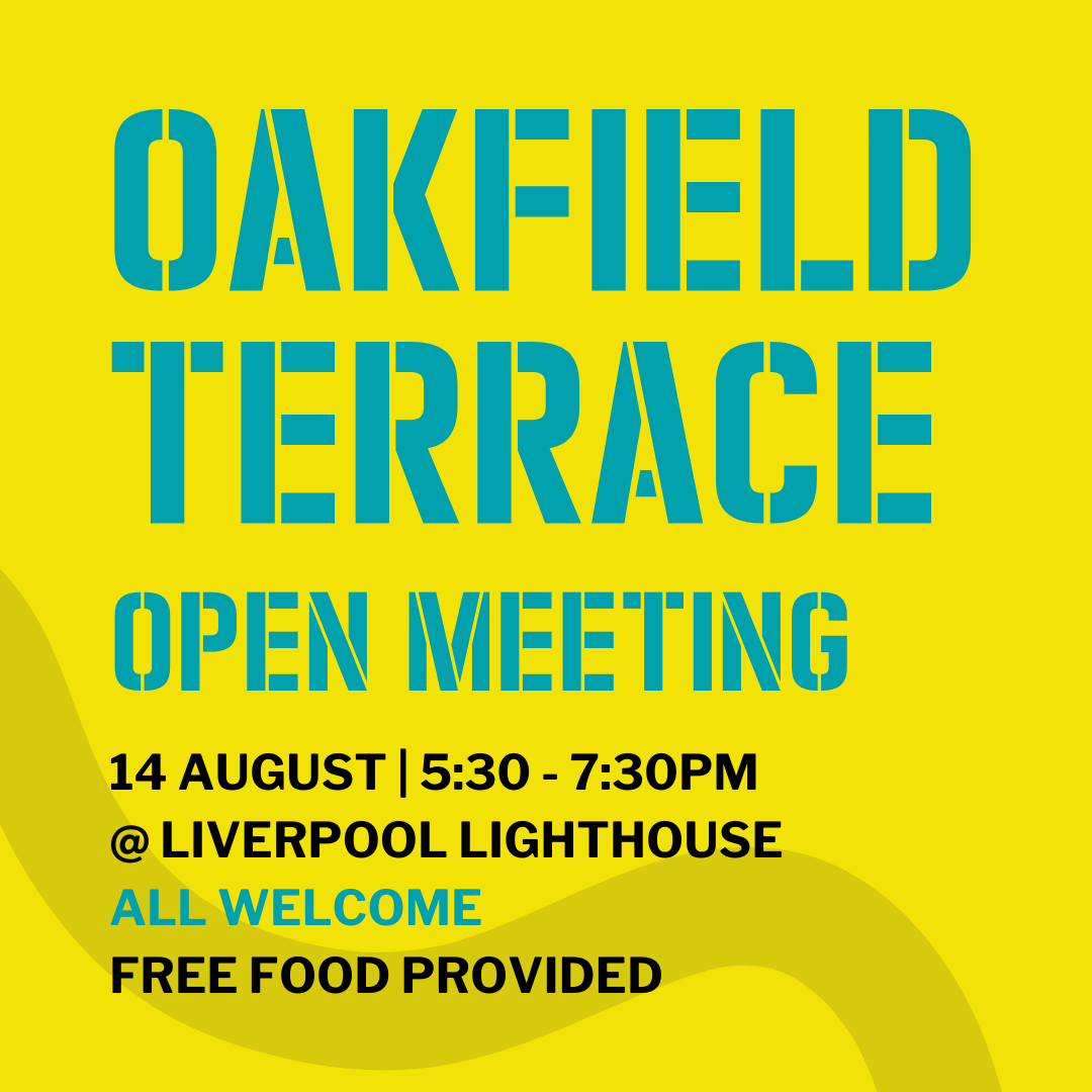 homebakedclt's tweet photo. OAKFIELD TERRACE: OPEN MEETING
14 August | 5:30-7:30PM @ Liverpool Lighthouse
ALL WELCOME
FREE FOOD PROVIDED
-
Homebaked CLT has been working hard to develop Oakfield Terrace. Now we need your input to decide what happens next. 
Let us know you're coming at info@homebaked.org.uk https://t.co/tNic7K8gAj
