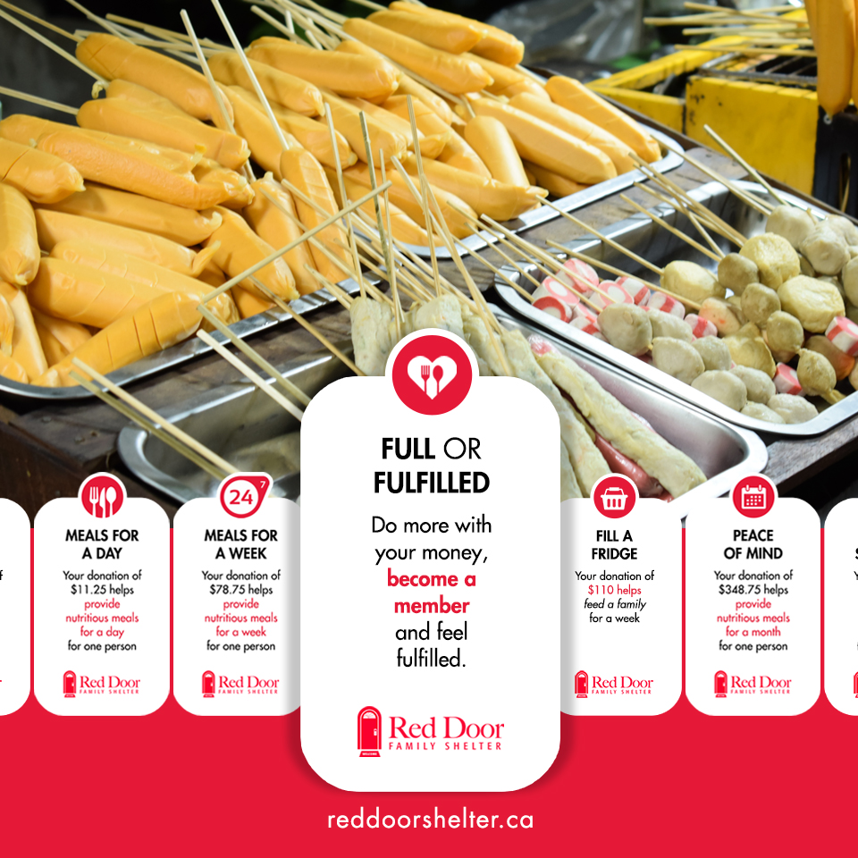 Festival season in #Toronto, a time when $10 gets you street meat and a pop, and you are reminded that there's a difference between feeling full &amp; feeling fulfilled.

Do more with your money. Donate $10 to become a member &amp; feel #fulfilled.
 
Join here ➤ canadahelps.org/en/dn/101247