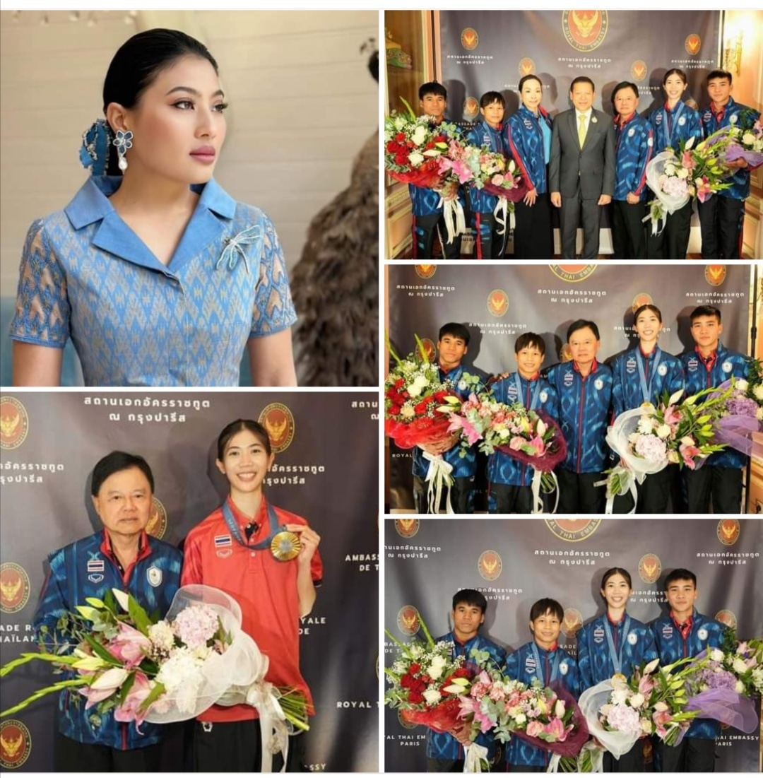 ✨🧡💐 ๘สค.๖๗ สมเด็จเจ้าฟ้าสิริวัณณวรีฯ​ โปรด​ให้​ เอกอัครราชทูต ณ กรุงปารีส เชิญ​ช่อดอกไม้พระราชทาน​แสดง​ความ​ยินดี​มอบให้แก่​ ๔ นักกีฬาทีมชาติ​ไทย ที่ชนะการแข่งขัน​และได้เหรียญรางวัลในการแข่งขัน​กีฬา​โอลิมปิกเกมส์ ปารีส​ ๒๐๒๔ 
#เรารักสถาบันพระมหากษัตริย์