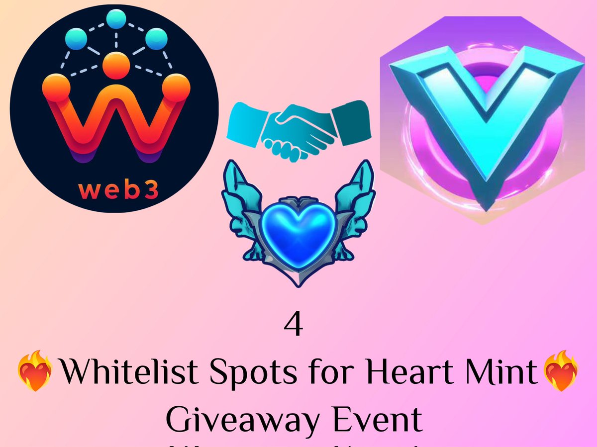 PRIMENEXUSGG's tweet photo. Huge news! 🚀 We’re teaming up with @CallOfTheVoYd to give away 4 Whitelist spots for their upcoming mint! 🎉
To enter:

1️⃣Follow and join Discord @WEB3HUB and @CallOfTheVoYd
2️⃣ Like and Retweet this post
3️⃣ Tag 3 friends

Winners announced in 48hrs.

#WEB3HUB #CallOfTheVoYd https://t.co/Gd7DL5J9Jp