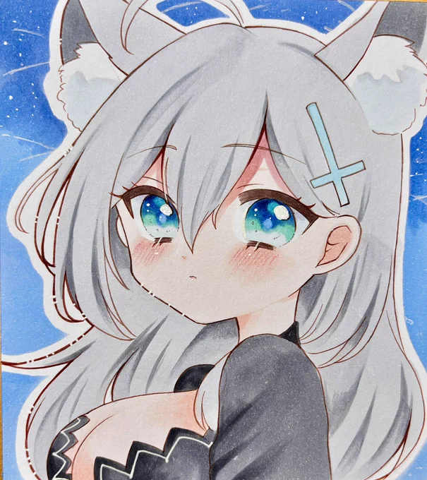 ブルアカ シロコ*テラー#シロコテラー #コピック #アナログ 