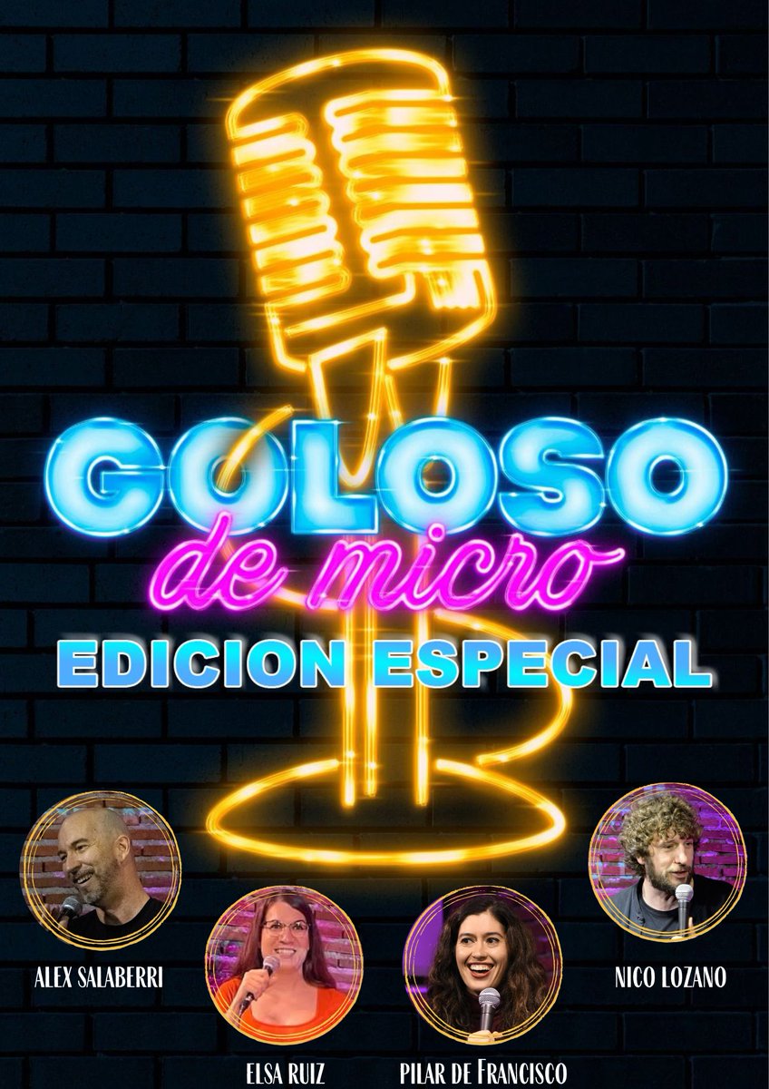 ✨𝗝𝗨𝗘𝗩𝗘𝗦 𝟴 𝗗𝗘 𝗔𝗚𝗢𝗦𝗧𝗢✨

🎙𝗢𝗣𝗘𝗡 𝗢𝗣𝗘𝗡 𝗠𝗜𝗖
⌚A las 19:00h

🎙𝗔𝗕𝗜𝗘𝗥𝗧𝗔𝗦 𝗬 𝗗𝗘𝗠𝗘𝗡𝗧𝗘𝗦
⌚A las 20:30h

🎙𝗚𝗢𝗟𝗢𝗦𝗢 𝗘𝗗. 𝗘𝗦𝗣𝗘𝗖𝗜𝗔𝗟
⌚A las 22:15h

🎟️ elgolfocomedy.com