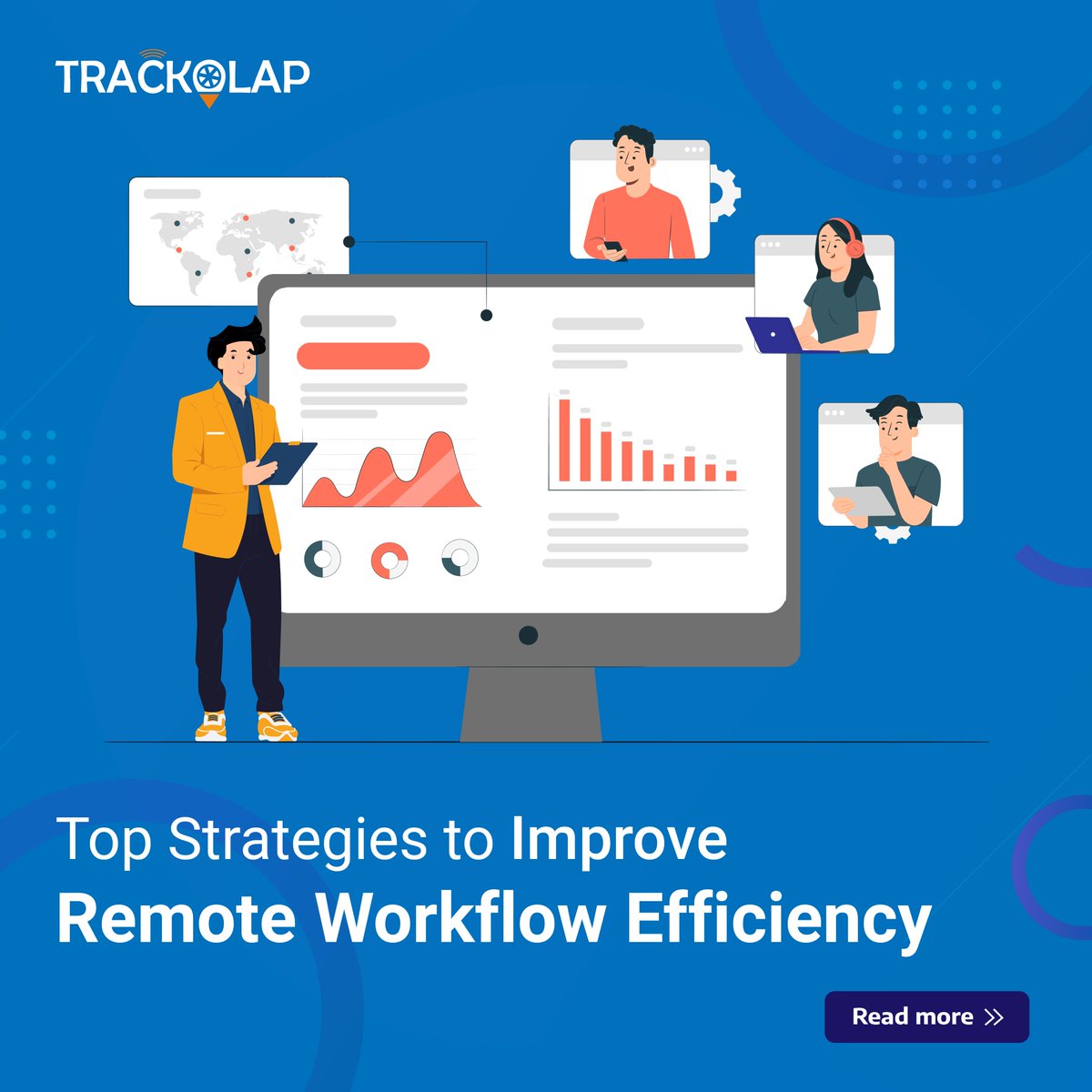 trackolap's tweet image. How to Enhance Remote Workflow Efficiency Using Employee Tracking Solution?

Read to know how?
lnkd.in/gmqeWwfS

Request a Demo Now: lnkd.in/dmk4qWiu

#employeetracking #employeetrackingsolution #productivity #solution #software