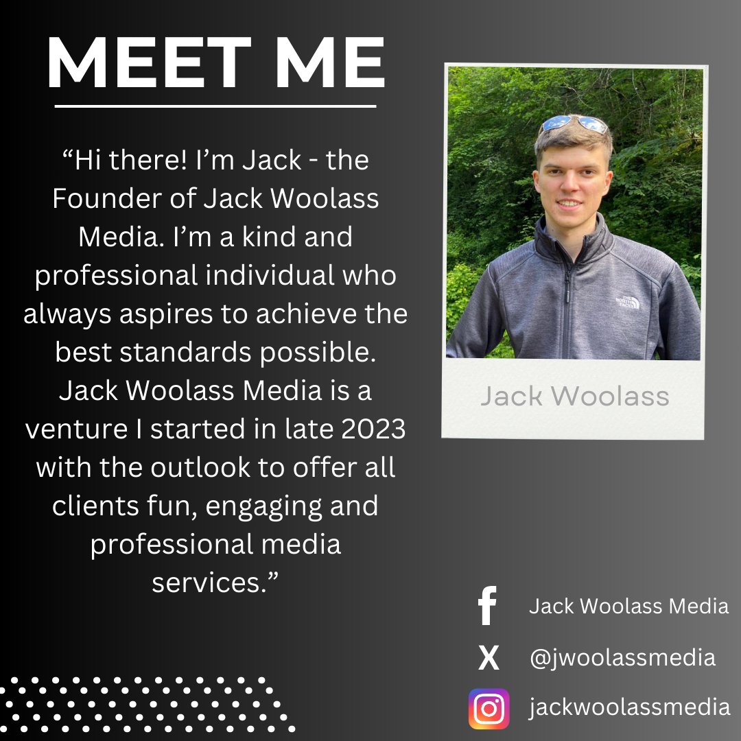 jwoolassmedia's tweet photo. 𝗠𝗲𝗲𝘁 𝗠𝗲 👋

It's time to get to know Founder @jack_woolass and why he decided to set up Jack Woolass Media! https://t.co/AP2LqiA5O8