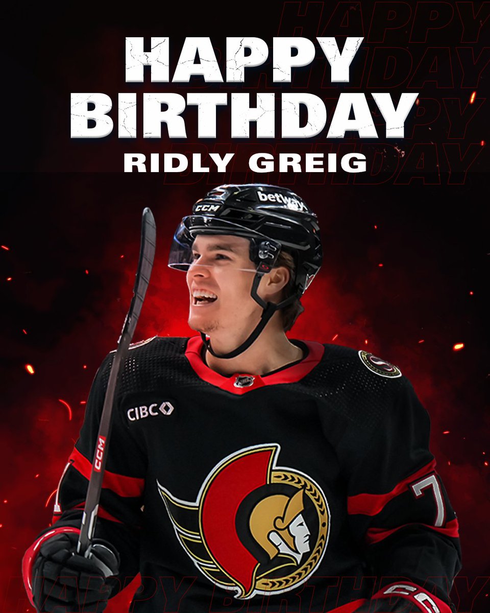 Senators's tweet photo. I don't know about you but @RidlyGreig's feeling 22 🎵
Hit repost to wish Rids a happy birthday 🥳 https://t.co/oEU7HbgyVs