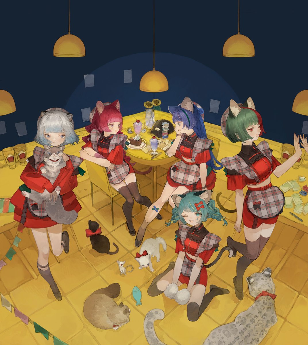 VALIS_Official's tweet photo. ▼ IMAGINARY BASE PROJECT続報！▼

nekosuke氏が描く、カフェをイメージした新ビジュアルを公開！

リアルとバーチャルが交差する、世界でここにしかないVALISのためのリアルスペース・IMAGINARY BASE AKIHABARA、今秋オープン予定です！お楽しみに！

#VALISクラファン #IBP秋葉原 https://t.co/uJnwyvYro0
