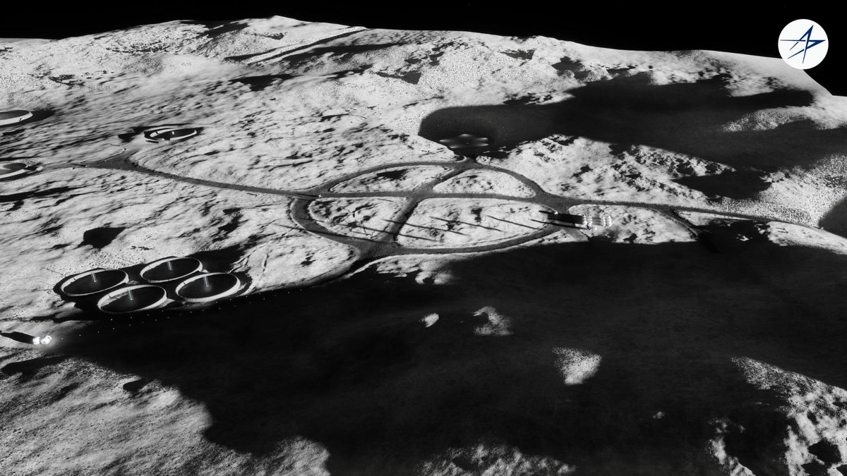 SustainHistory's tweet photo. A vision for humanity’s #Water-based, #Nuclear-enabled #FutureInSpace:

A #LockheedMartin Novella white Paper & Vision

"By 2044, the Moon buzzes with international research and commercial infrastructure, transforming its barren surface into a livable ecosystem.

At the heart of this community is the #ArtemisBaseCamp at the #LunarSouthPole, equipped with landing pads, refueling stations, habitats and resource facilities. The #MoonWaterIce is a game-changer, providing water, air, radiation shielding and propellants for space travel.

This infrastructure is vital for lunar sustainability and as a launchpad for #MarsMissions. Utilizing lunar resources reduces dependency on Earth, making space exploration more sustainable and cost-effective, which is fundamental for long-term missions and #InterplanetaryTravel".

@LMSpace

https://t.co/gYvb3fTBEN