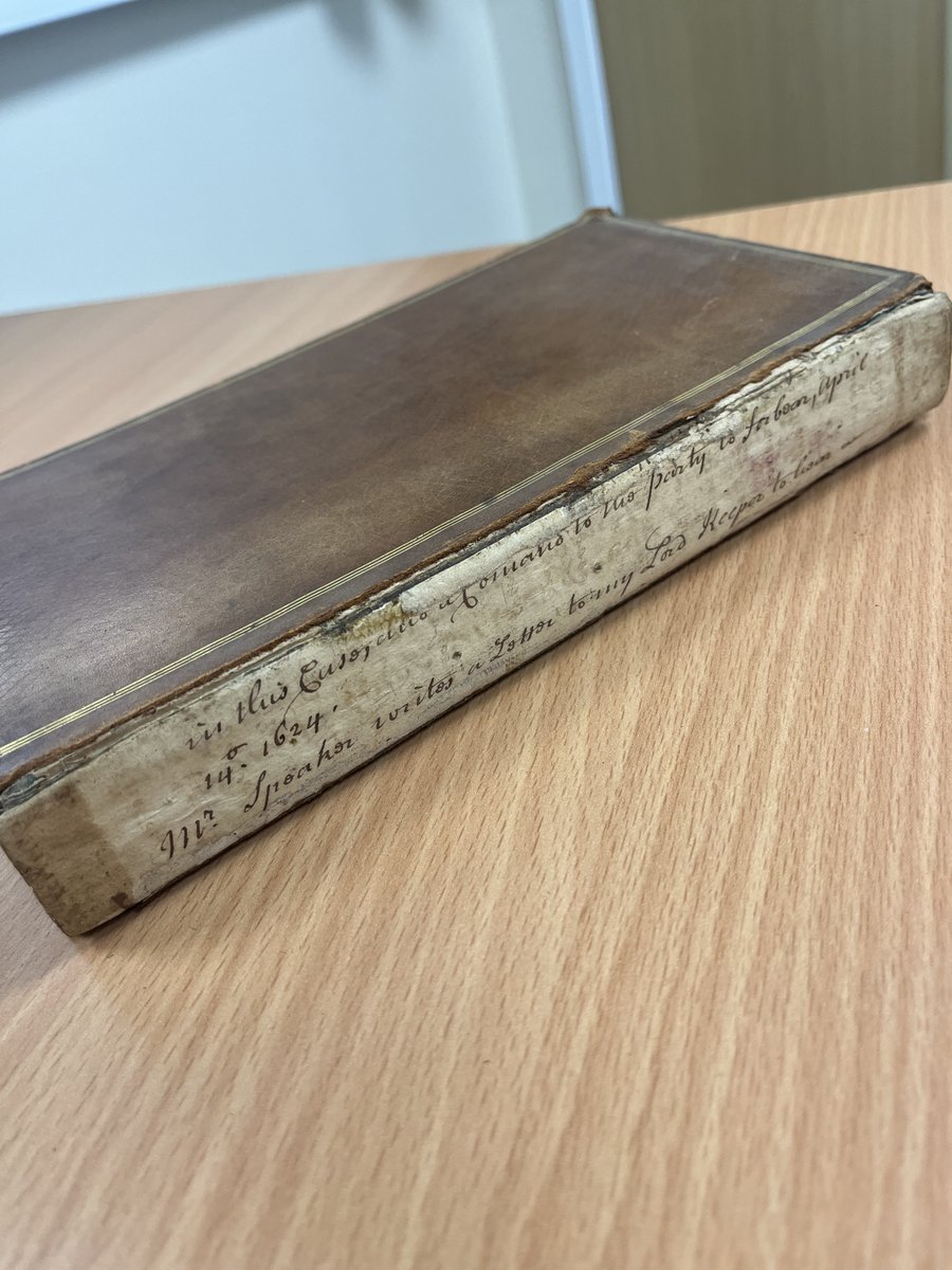 AnybookLtd's tweet photo. An interesting find at Anybook! Instead of a backstrip, an old letter from 1624 has been used.
The book itself is Athenaei Deipnosophistas by Friderico Jacobs (1809) 📚🤓 https://t.co/x5ThwGDZPK
