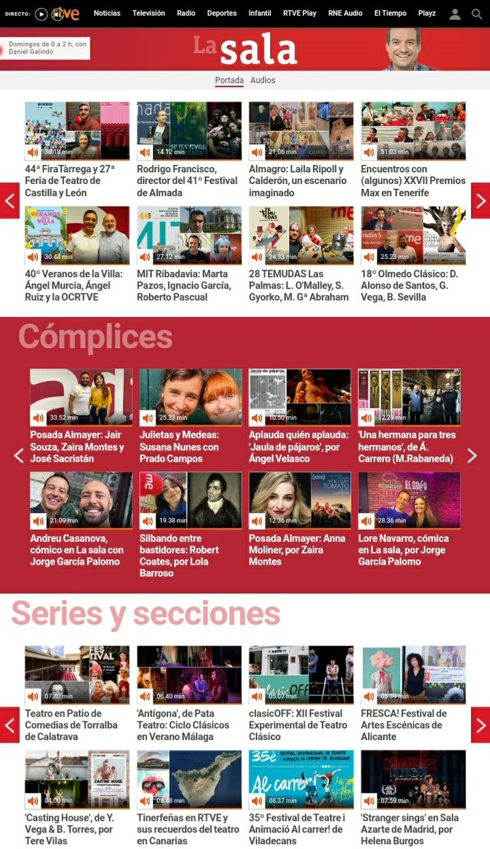 LaSalaRNE's tweet image. #LaSala abre cada finde en Radio Nacional, Radio 5 Todo Noticias y Radio Exterior de España, pero si queréis escuchar una charla o reportaje en cualquier momento, todos los contenidos de próximas semanas ya están en la web rtve.es/lasala y en #RNE Audio... ¡Echa un oído!