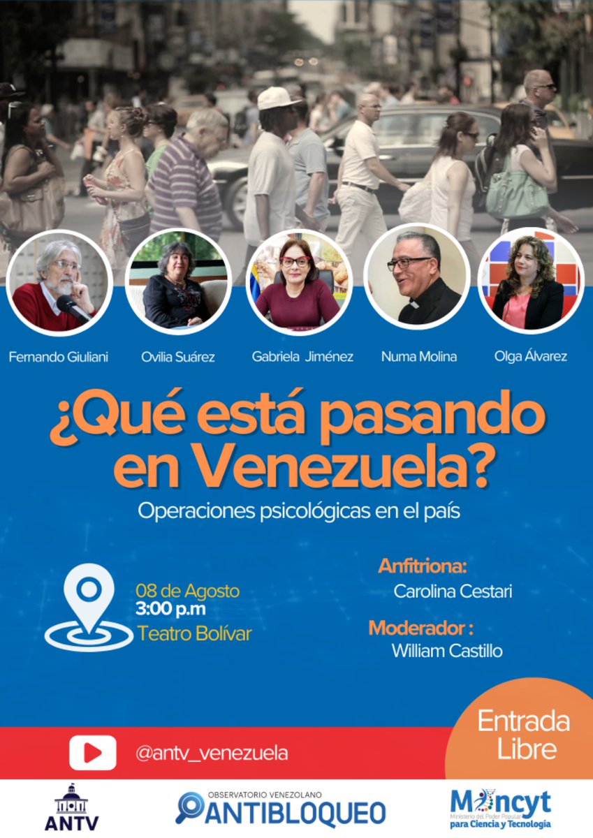 Excelente tema: que está pasando en Venezuela. 
#Cienciaparalavida
<a href="/ariangginfo/">@ariangginfo</a> <a href="/BeatrizAgGua/">Beatriz Aguilar</a> <a href="/Gabrielasjr/">Gabriela Jiménez</a> <a href="/LaRosaInfoVE/">LaRosaInfoVE</a> <a href="/nohemirodrigue2/">Nohemi Rodriguez</a>