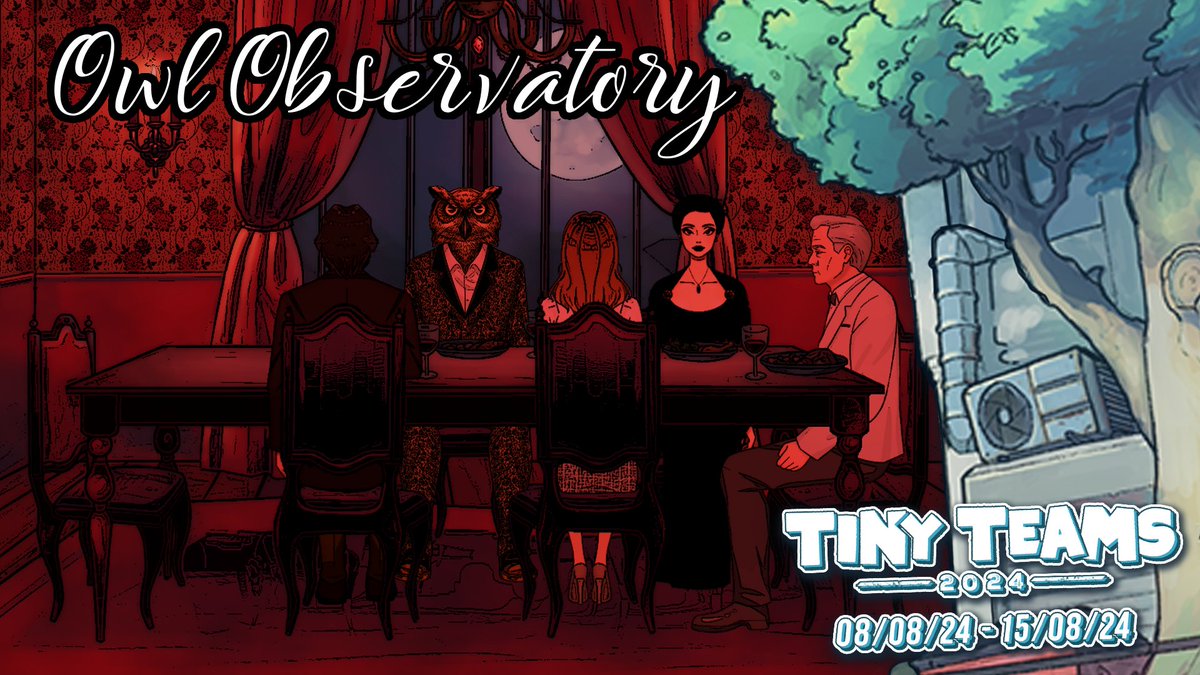 BoringSubDad's tweet image. #TinyTeams2024 is here! 🎉
Excited to discover some fantastic indie games during the festival!

My chilling adventure game Owl Observatory will be featured on Monday, August 12th, in 'Lewis &amp;amp; Lydia's Murder Mysteries' on the @yogscast Twitch stream. 

Delicious!🦉