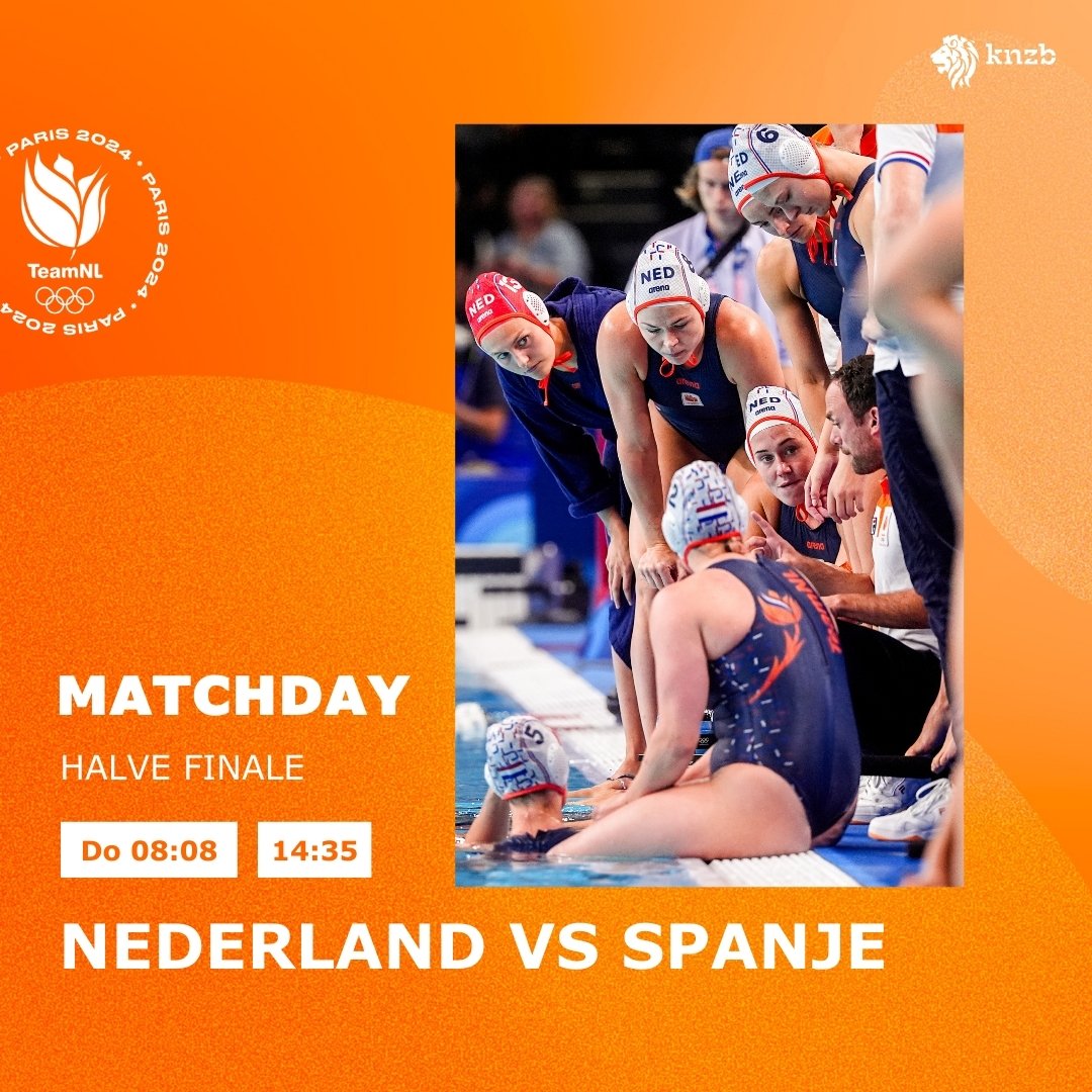 SEMI-FINAL🤽‍♀️🧡

14:35 spelen wij de halve finale tegen Spanje! 🇪🇸

👉Kijk mee via NOS of HBO MAX

#TeamNLwaterpolo #Paris2024 #DeBrugNaarSucces