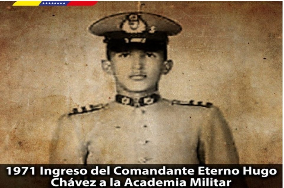 LCAnz52's tweet photo. #Efemérides #8Ago 1971,  el Comandante Supremo, Hugo Rafael Chávez Frías, ingresó en la Academia Militar de Venezuela, la Casa de los Sueños Azules, Alma Mater que lo formaría en el camino de las armas para defender la Patria
@vladimirpadrino https://t.co/uV0rYPB601