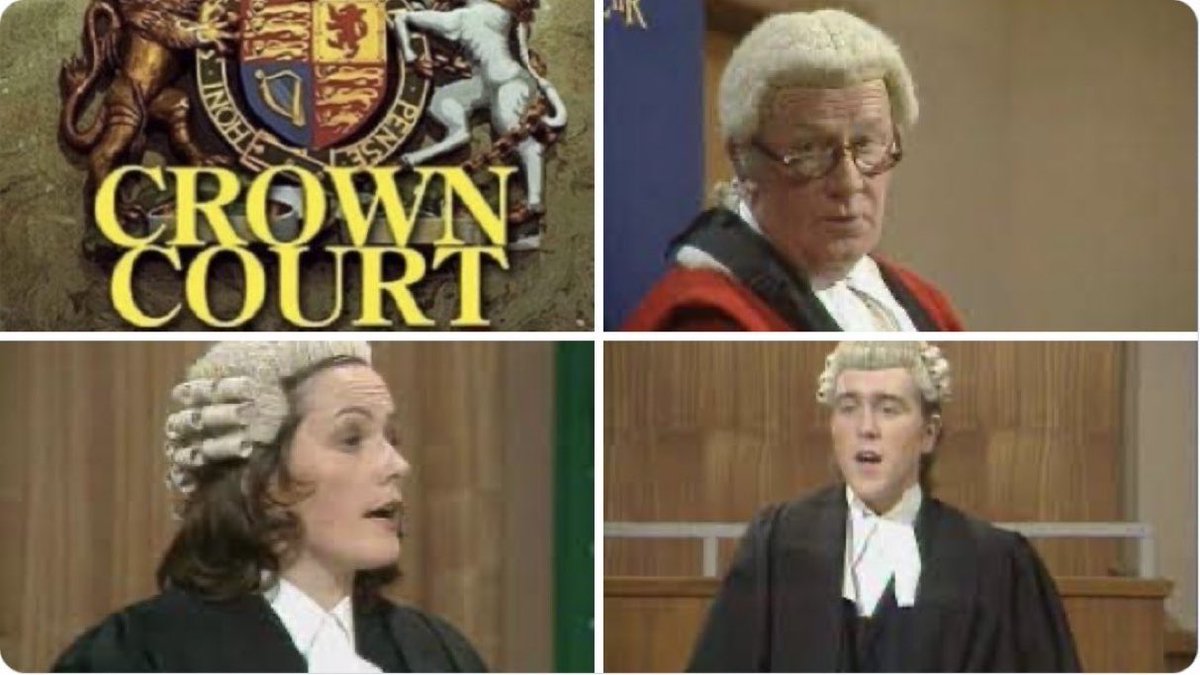 SaveRedlandLibr's tweet photo. 3pm to 4:30pm TODAY on @TalkingPicsTV

From 1973, all 3 parts of s2 Case 33 of #CourtroomDrama📺 #CrownCourt “Intent to Kill: R. v Duffy” directed by #MarkCullingham &amp; written by #BillStrutton

🌟#WilliamMervyn #JohnAlkin #DorothyVernon #JamesDonnelly #HarryLocke #ColinFarrell https://t.co/jGfQSs8dZ4