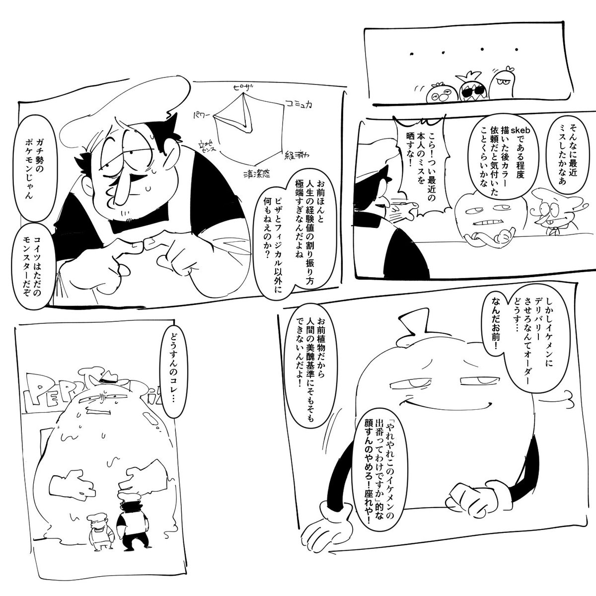 pizza towerらくがき
描きたいコマだけ描いたシリーズ 