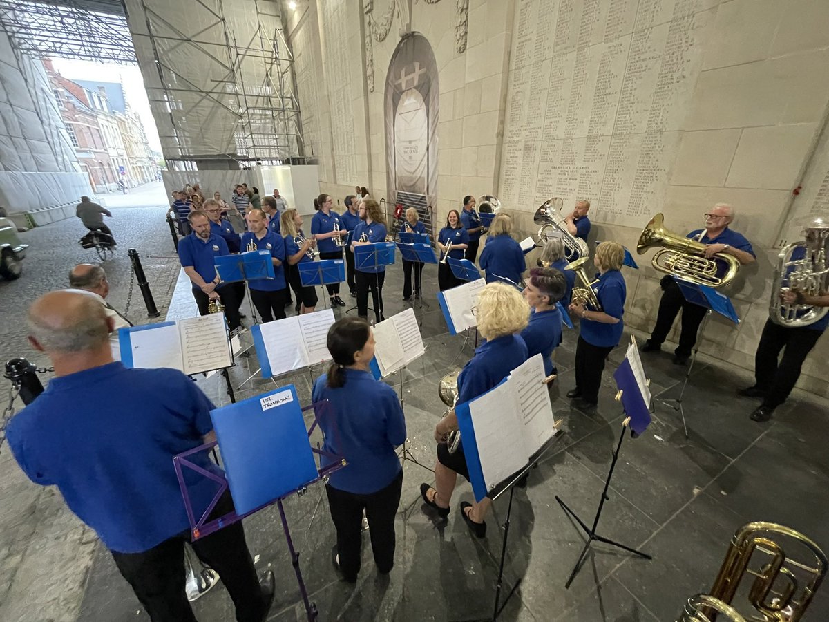Ellesborough_SB's tweet photo. Our highlight of the year. Playing at the Menin Gate memorial ceremony, Ypres, Belgium last week. https://t.co/8Xidkj7xSJ