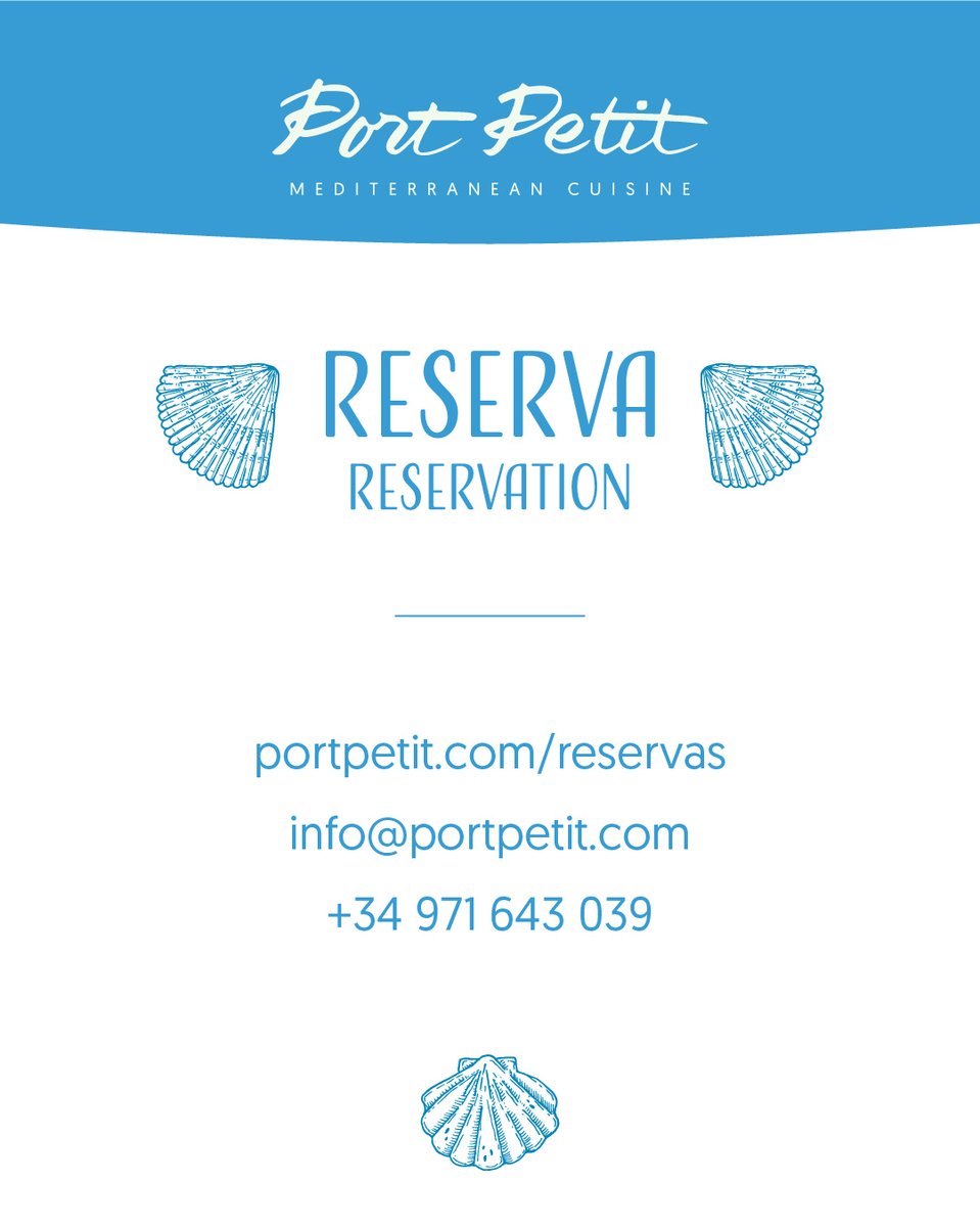 PortPetitRest's tweet photo. So that you can come and enjoy #PortPetit in a unique way, having the table already prepared for you when you arrive, here are the reservation methods 🤗💛

https://t.co/P7YzVLruXa
info@portpetit.com
+34 971 643 039 https://t.co/1NxvCwlKwc