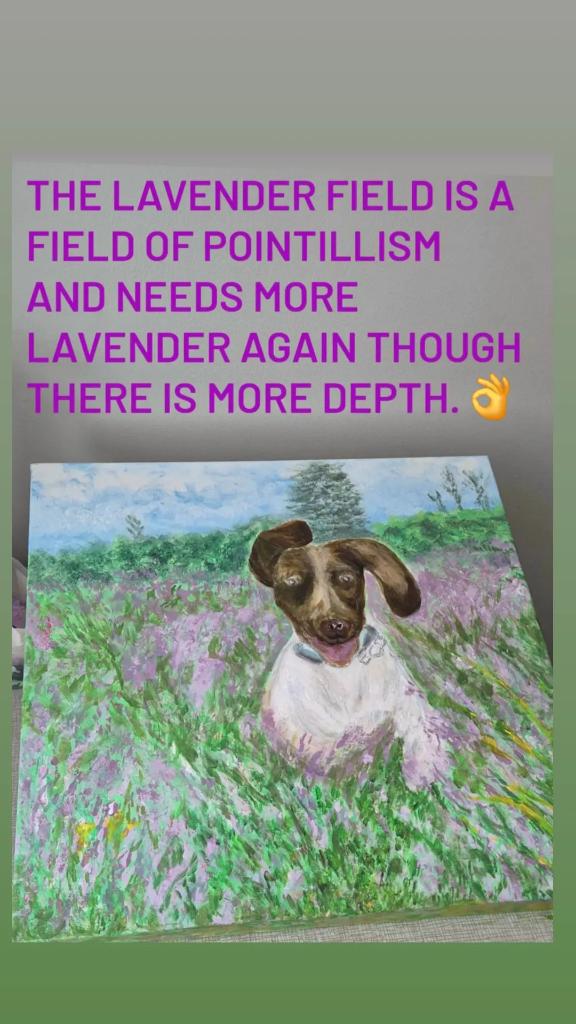 Getting there... slowly but surely. Artist always asking questions. #acrylicpainting #acrylicpaint #canvascommission #paintingcommission