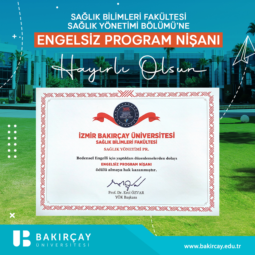 bakircayedu's tweet photo. Üniversitemiz Sağlık Bilimleri Fakültesi Sağlık Yönetimi Programımız, Bedensel Engelli öğrencilerimiz için yaptıkları düzenlemelerden dolayı 'Engelsiz Program Nişanı' ödülü almaya hak kazandı. Emeği geçen herkesi tebrik ederiz. 🤗🧡

#izmirbakırçayüniversitesi https://t.co/9CFTh43KNJ