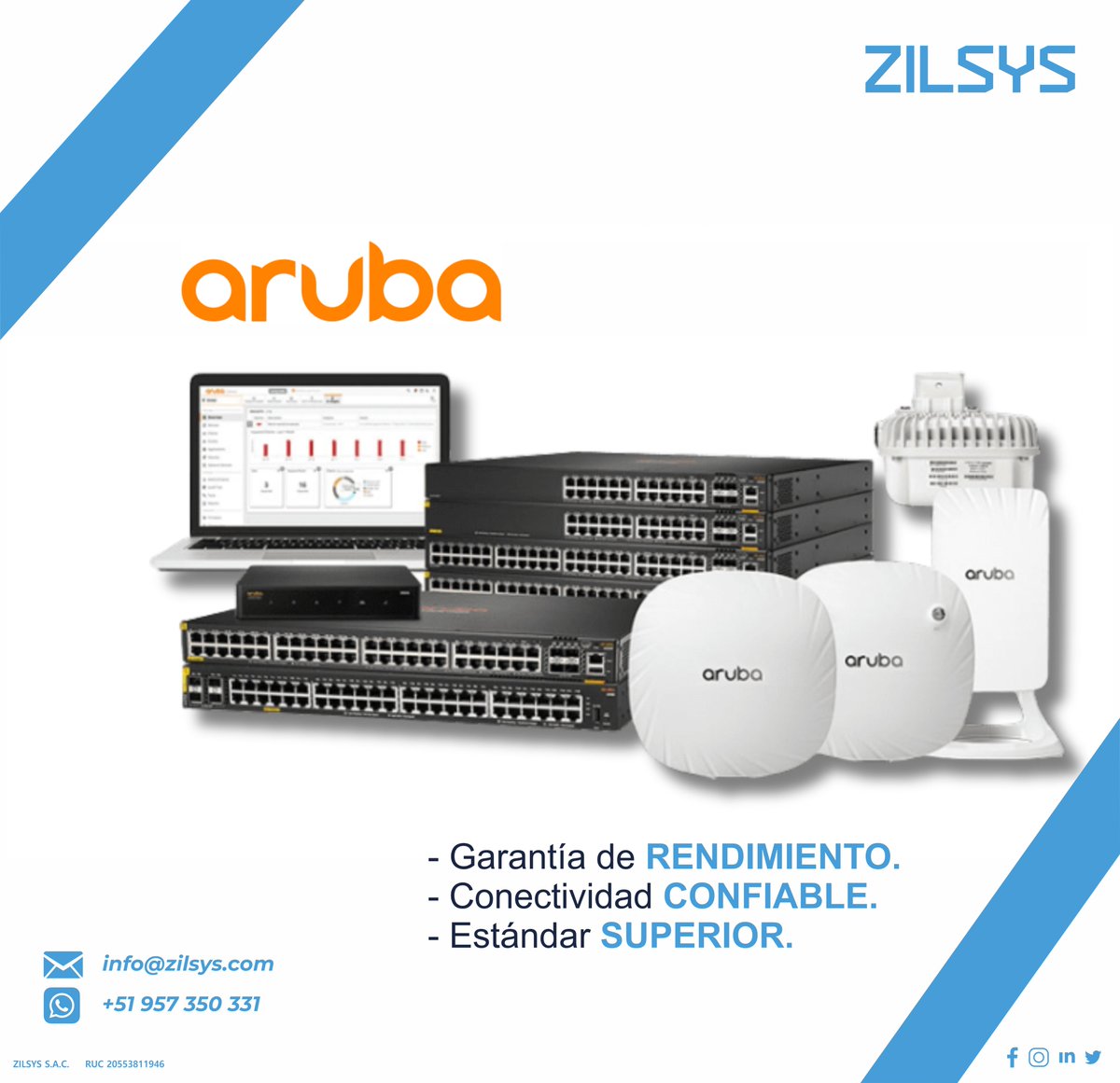 Nuevos productos de nueva generación y nativos de la nube, la movilidad y la IoT, que abarcan desde el acceso en el perímetro hasta el centro de datos.

Para más información, contacta con nosotros.
📨info@zilsys.com
📱 957 350 331
🌐zilsys.com

#zilsys  #HPEAruba