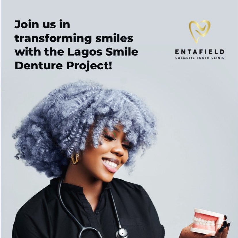 Entafield_fndtn's tweet photo. Smile Lagos 
A 1000 Denture Project ✨

📅 Date: Tuesday 13th to Saturday 17th of August
📍 Location: Ikota Primary School, Eti Osa.
🕒 Time: 10am to 4pm daily

Register here👇👇
https://t.co/ILWGg41O7y 
You can’t afford to miss this 📌 
#outreach #dentist
#entafieldfoundation https://t.co/6cMPECebYl