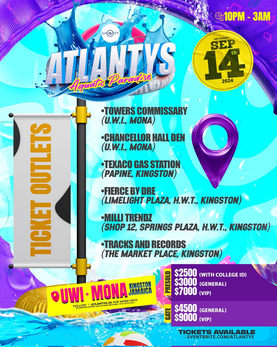 AtlantysJa's tweet photo. 🔱🌊Grab your College, General &amp; VIP tickets for @atlantys.ja to indulge in the experience 🌊🔱

🎤Fawud and witness @armaniimusiq performing 𝐋𝐈𝐕𝐄🎤 https://t.co/HUbFioGGd1