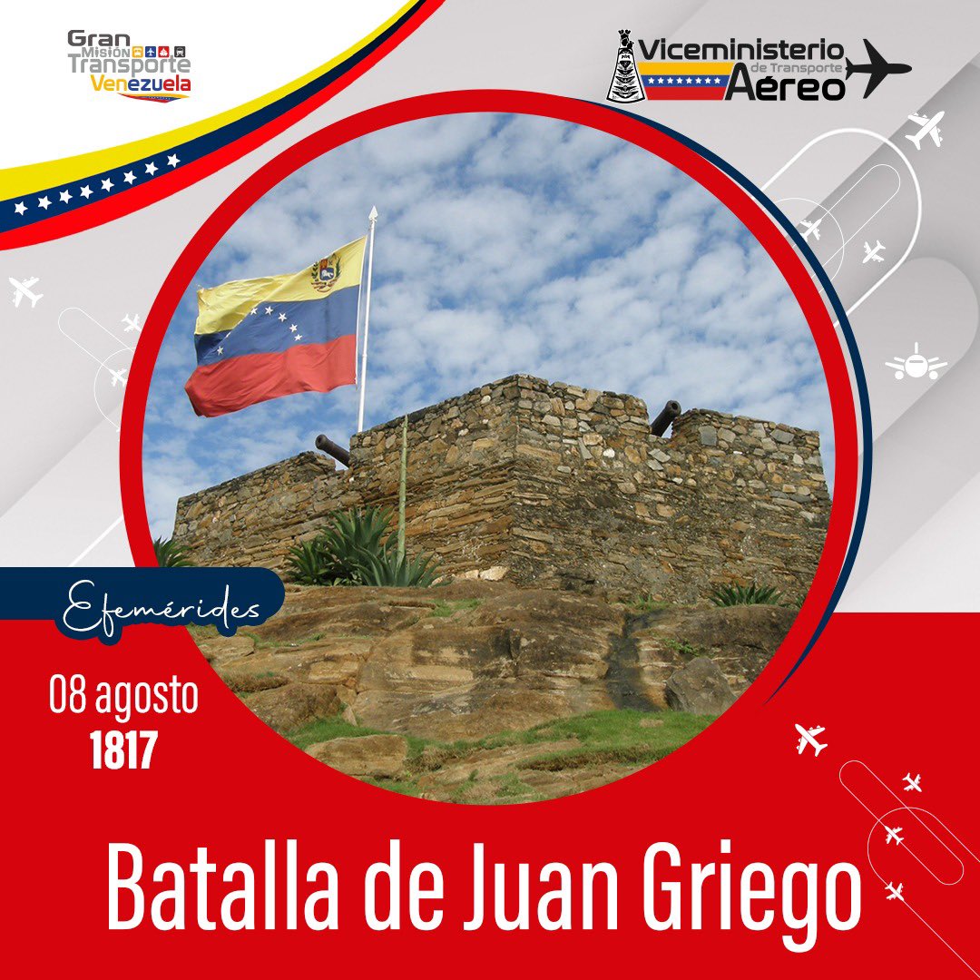 viceminaereo's tweet photo. #EfeméridesViceminAéreo || Tal día como hoy evocamos la Batalla de Juan Griego, acaecida en el Fortín de La Galera, ubicada en la Isla de Margarita, Venezuela.

¡Vivan nuestros Héroes Margariteños! https://t.co/Omjlivz6wW
