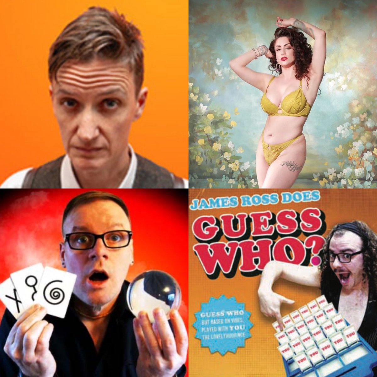 Tonight…

Unzipping the trousers of comedy MILO STANDARDS 
Dangerous magic from DAVE REUBENS
Guessing games with JAMES ROSS
Bombshell burlesque from TRIXIE BLUE

plus for the first time this fringe (and possibly the last) DR WAVERLY WEIRD’S “PICKUP ARTISTS”

Voodoo Rooms 10.30