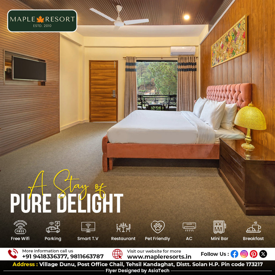 mapleresortin's tweet photo. 🌄✨ A Stay of Pure Delight at Maple Resort Chail 
Experience breathtaking mountain views, luxurious comfort, and serene relaxation at Maple Resort Chail! 

✨Call to book your stay now!
🌐 https://t.co/amc5uaYQoA
👉 09418336377

#TravelGoals #LuxuryResort #MountainRetreat #Chail https://t.co/0HwJlOa8jS
