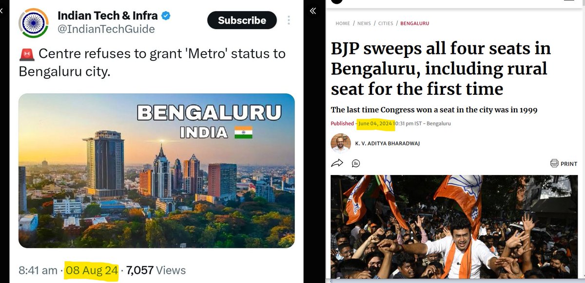 PikeWala's tweet photo. Dear Bangalore Voters, BJP is saying a big thank you 🖕 for giving them all the seats in #LokSabhaElections2024 👏
#EnjoyMaadi 🤠
#MetroStatus #BJP_Backstabbed_Bangalore #Bengaluru #BengaluruMetroStatus https://t.co/E914pg99Ch