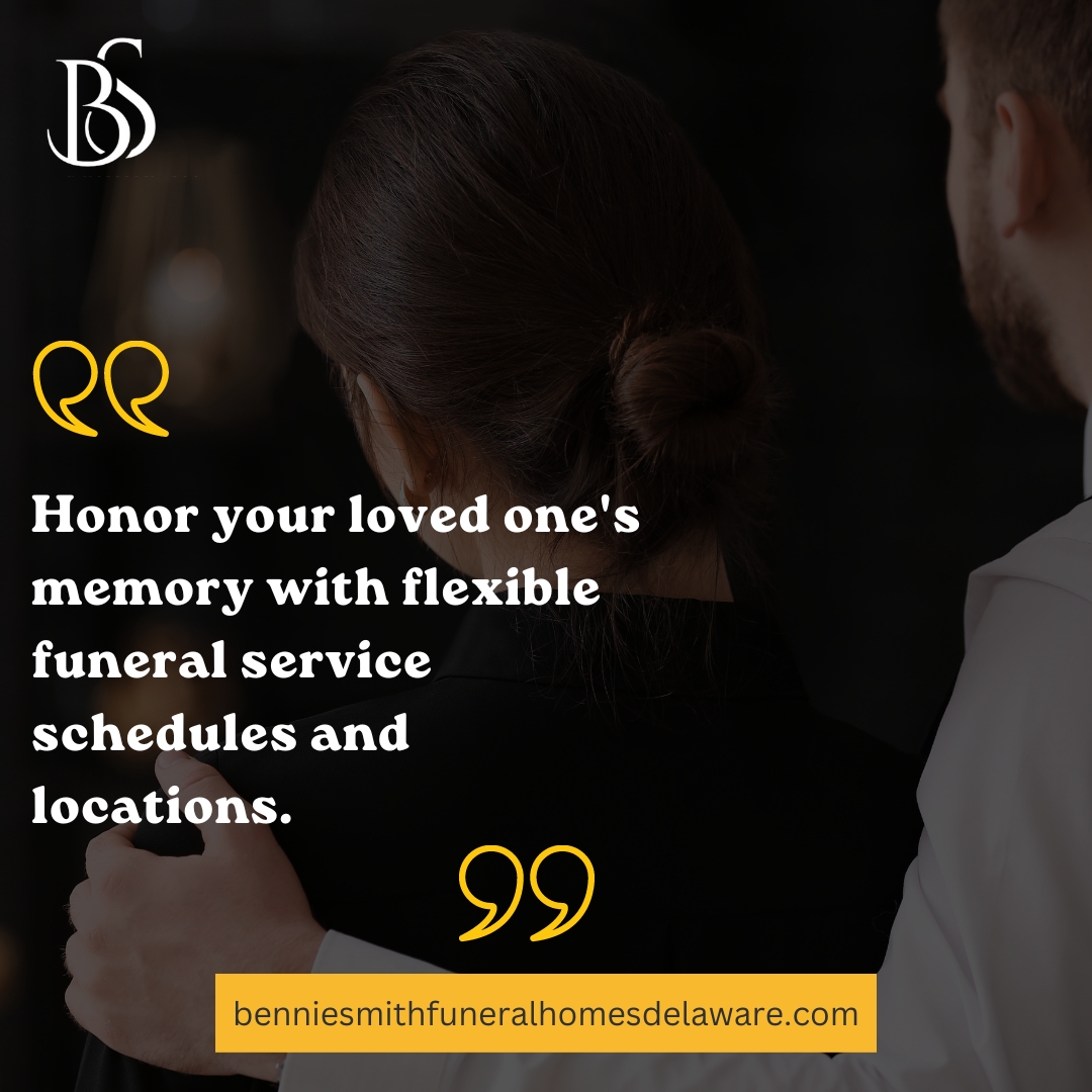 benniesmithde's tweet photo. At Bennie Smith Funeral Homes, we offer flexible scheduling and locations to meet your needs during difficult times. Let us help you create a meaningful farewell. 🕊️

#FuneralServices #Flexibility #HonoringMemories https://t.co/S0yBkEnFIh