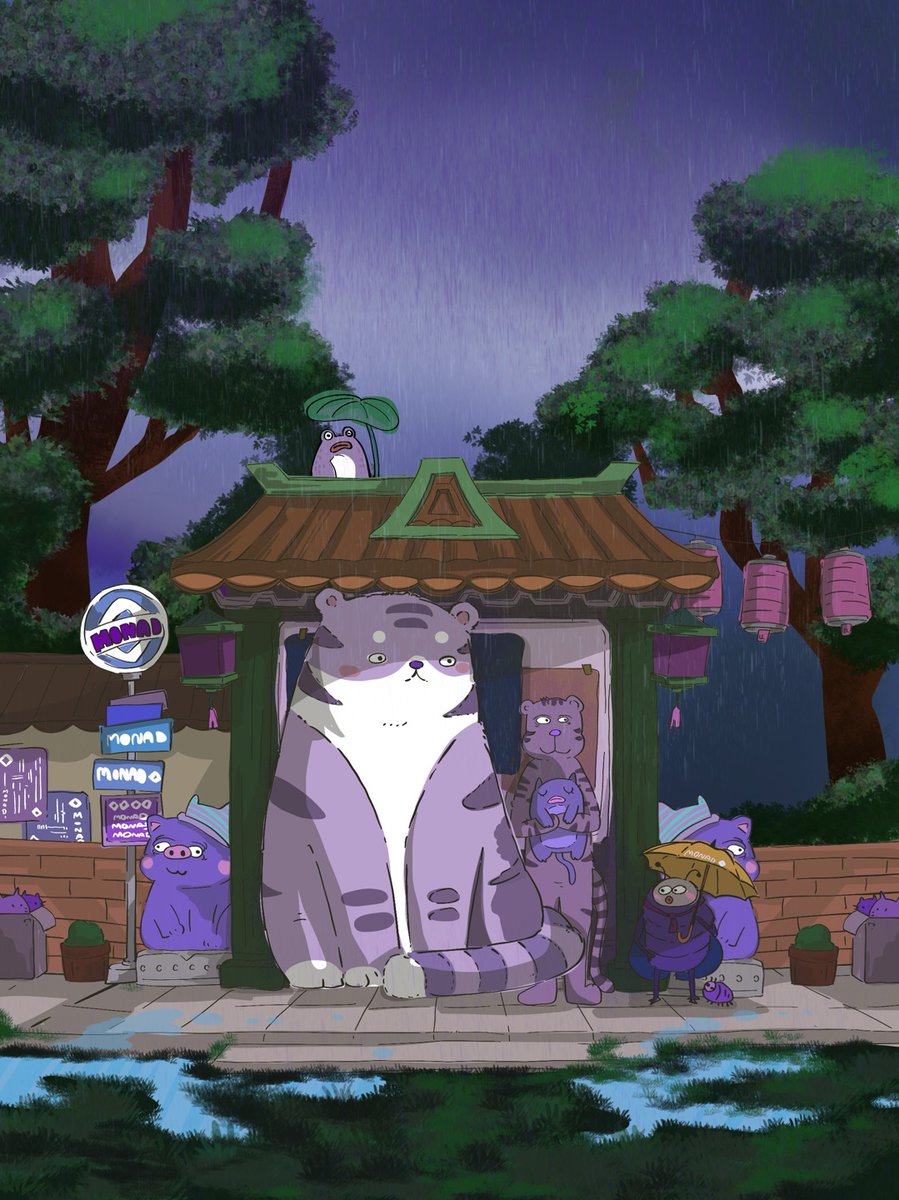 taesan1993's tweet photo. Studio Ghibli style of Monanimals.  @monad_xyz 
@billmondays,@JohnWRichKid,@KinglouiEth, @MOYAKI_XYZ https://t.co/RAefNt8juK